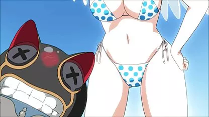 Sexy ecchi lucha libre de dibujos animados colegialas porneras