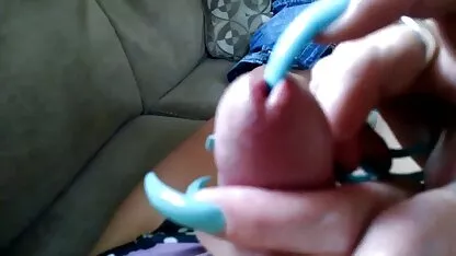 Azul uñas pis-agujero de inserción chicas desnudandose y bailando