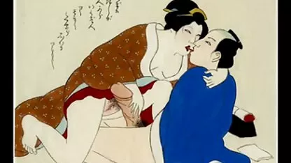 Shunga arte orjia de lesvianas