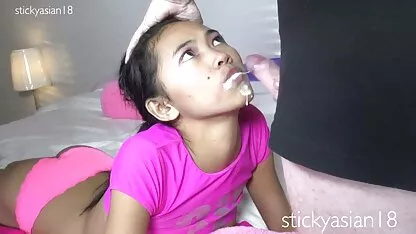 Stickyasian18 cereza toma pegajoso polla en su hermosa boca porn hub argentinas