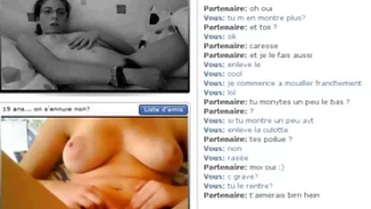 Caliente francés adolescente en chatroulette sexo con maduras nalgonas