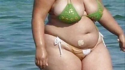 Bbw bikini - franco culo - playa botín voyeur - espionaje a tope  suegra follando con el yerno